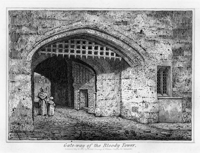 Poort van de Bloody Tower, 1830 door English School